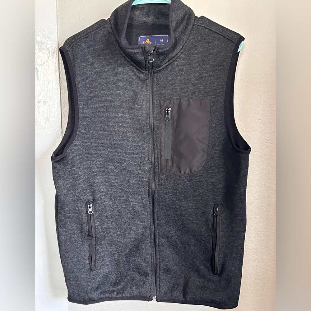 Rugby Gray Fleece Zipper Front Vest Men’s Size M